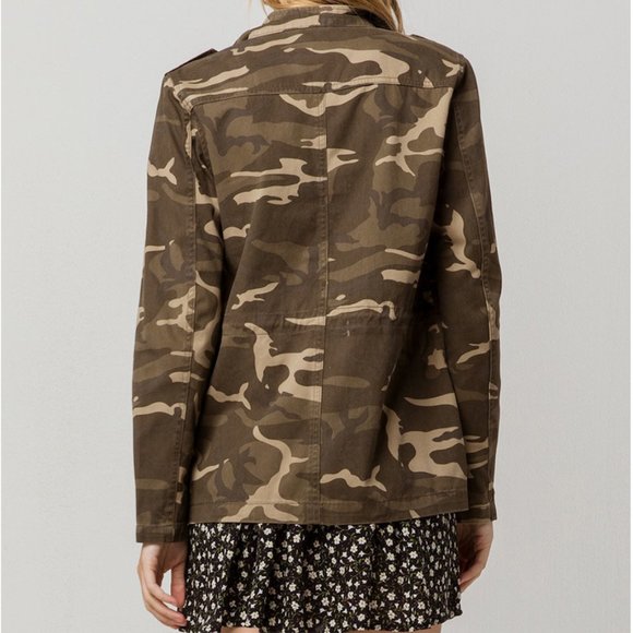 SKY AND SPARROW Camo Womens Anorak Jacket - Picture 3 of 6